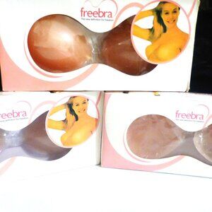 CLTH1 - 3x New FREEBRA Reusable Self Adhesive Silicone Enhanced PUSH-UP Bra